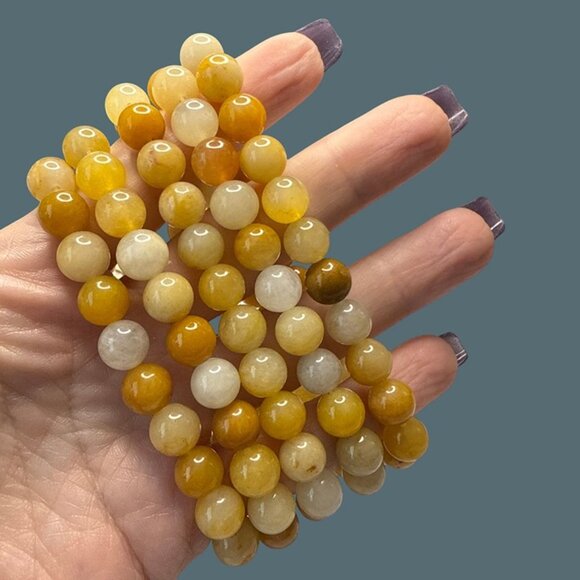 Yellow Aventurine Bracelet Jewelry crystal beaded accessories handmade boho NEW - Picture 5 of 10